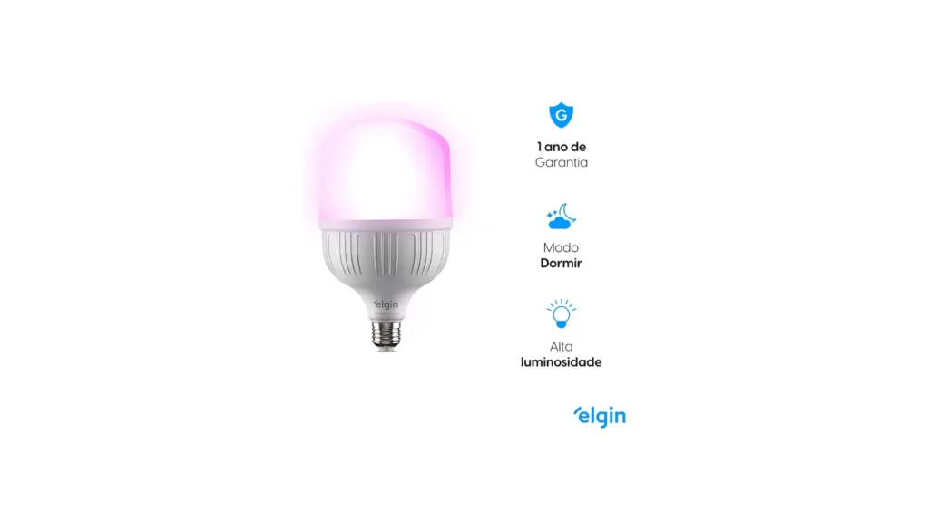 Lâmpada Inteligente Elgin Smart Lâmpada Wi-Fi